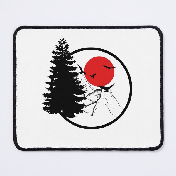 Item preview, mountain and red moon shirt designed and sold by zigo26.