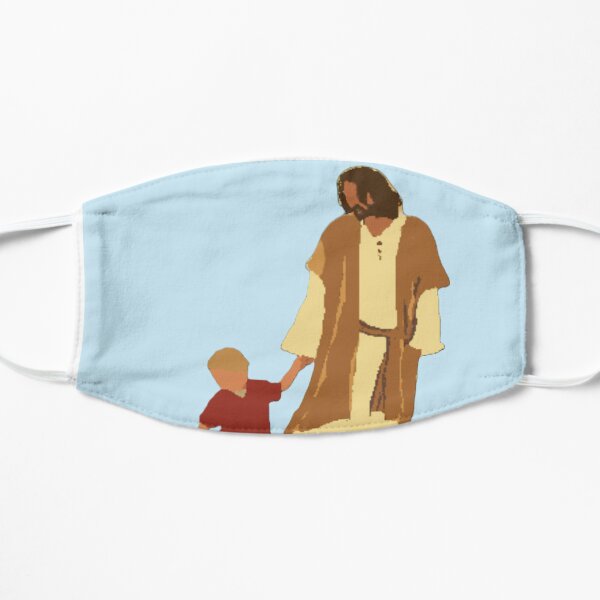 Jesus Walking With Child Flat Mask