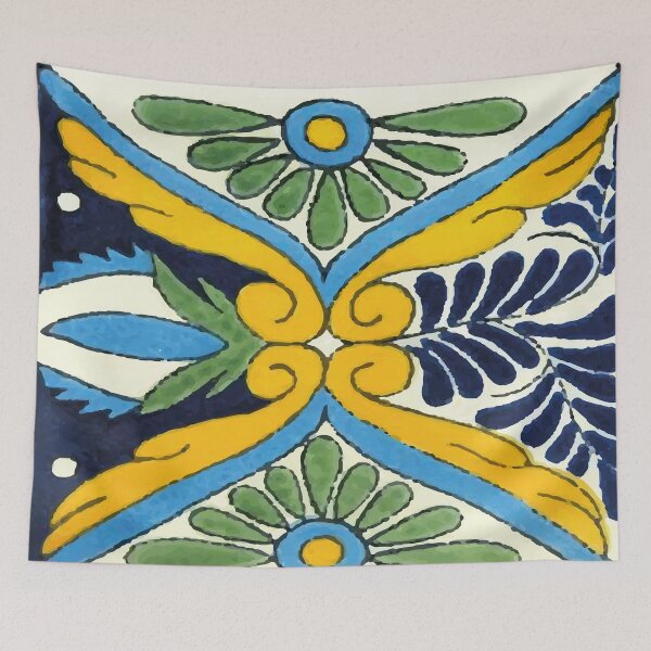 Item preview, Yellow talavera tile abstract yellow azulejo designed and sold by T-Mex.