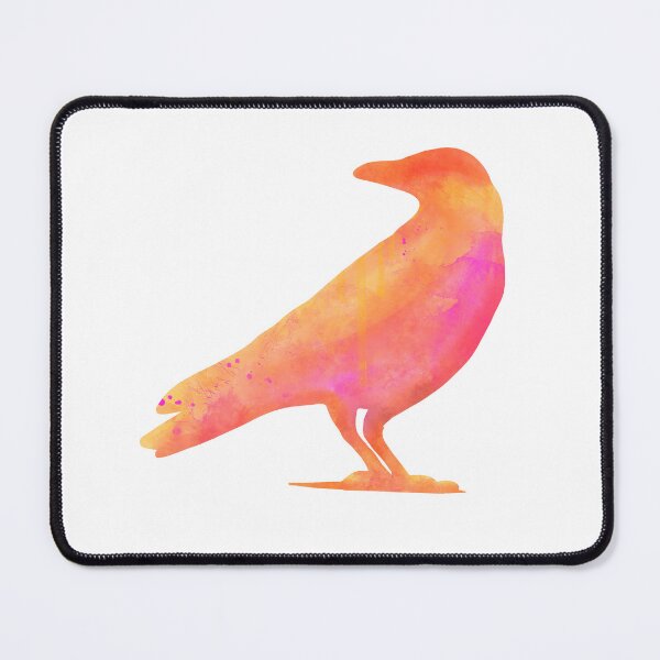 Item preview, Colorful watercolor crow — hot pink and orange designed and sold by thephoenixsoul.