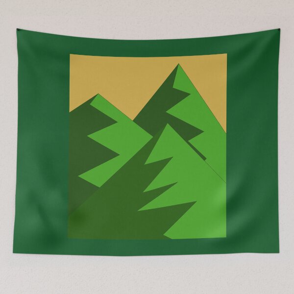 Item preview, Mountains Serene quiet boho modern simple Green designed and sold by Midwest-Goods.