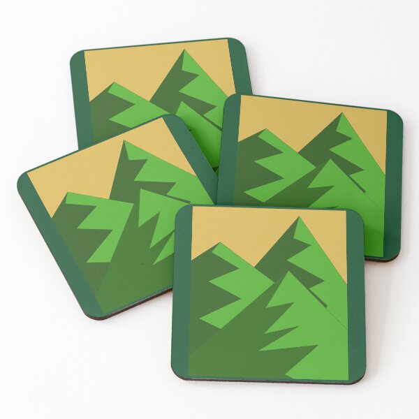 Item preview, Mountains Serene quiet boho modern simple Green designed and sold by Midwest-Goods.