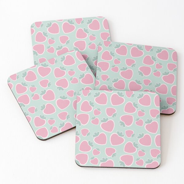 Item preview, Strawberry pink and mint green pattern design  designed and sold by Dinablal.