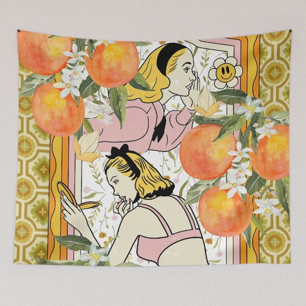Item preview, Vintage women & retro oranges designed and sold by NeonxHeart.