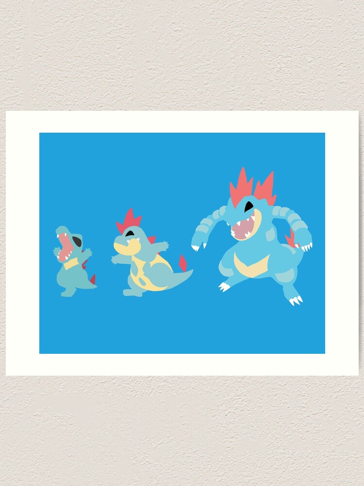 Impression Artistique Evolution Totodile Par English Word No Redbubble