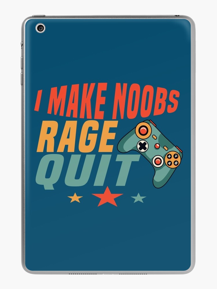 Rage Quitters Anonymous Gamer White Text | iPad Case & Skin