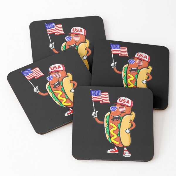 Item preview, Patriotic Hot dog American Flag USA Funny 4th Of July Fourth T-Shirt designed and sold by Kanter-Gabay.