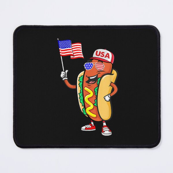 Item preview, Patriotic Hot dog American Flag USA Funny 4th Of July Fourth T-Shirt designed and sold by Kanter-Gabay.
