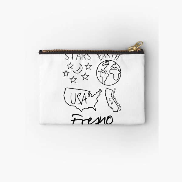Item preview, Fresno Stars Earth USA California Black Text and Design designed and sold by artfulnotebook.