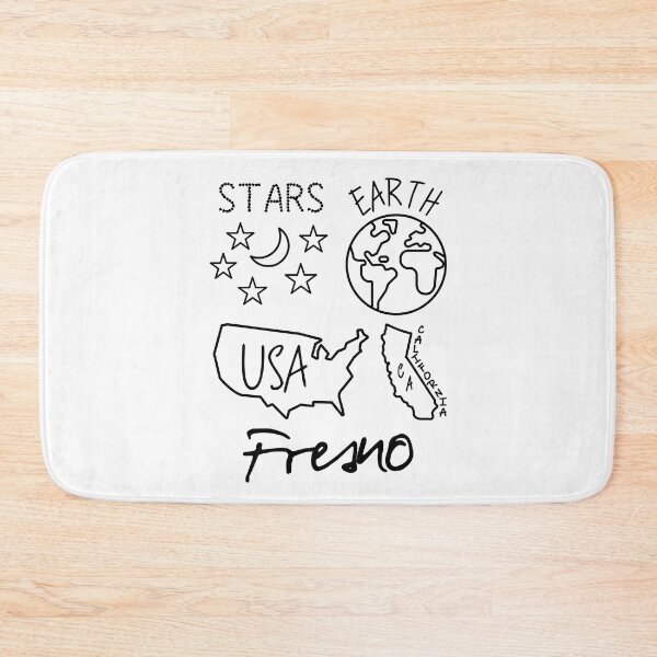 Item preview, Fresno Stars Earth USA California Black Text and Design designed and sold by artfulnotebook.
