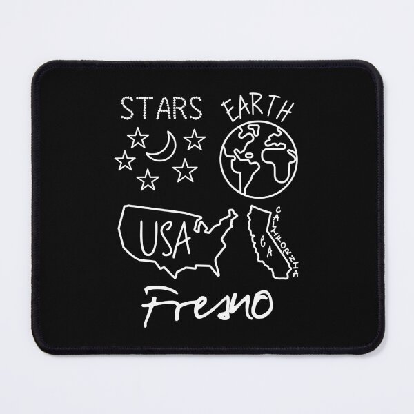 Item preview, Fresno Stars Earth USA California White Text and Design designed and sold by artfulnotebook.
