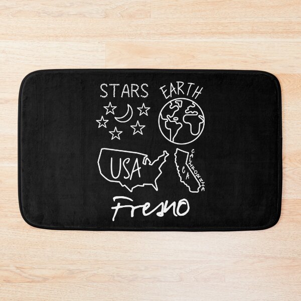 Item preview, Fresno Stars Earth USA California White Text and Design designed and sold by artfulnotebook.