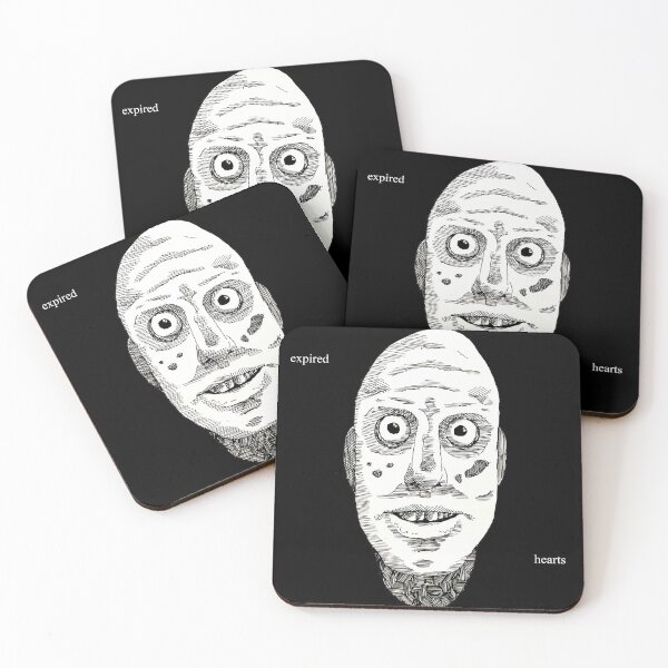 expired hearts Coasters (Set of 4)