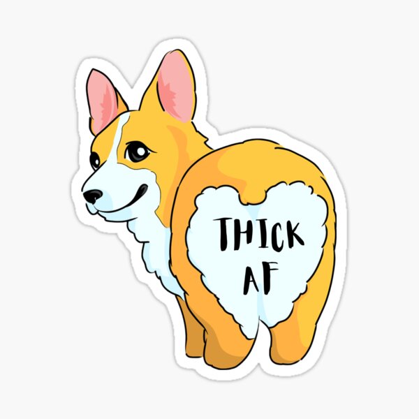 Sticko Fuzzy Stickers-Fat Corgi - 015586887280