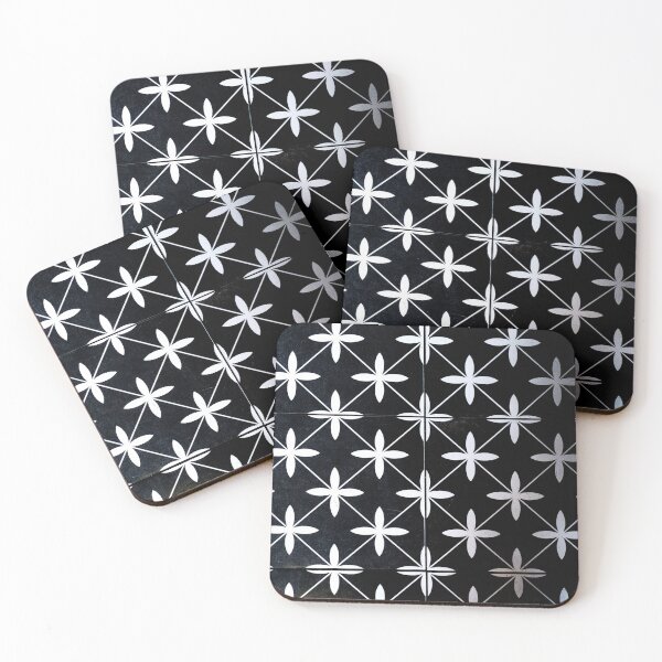 Item preview, PATTERN DESIGN STUDY #19 - Black and White Grid Targets on Textile designed and sold by DEL-Productions.