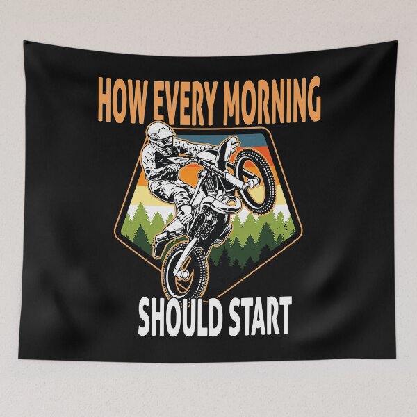 Artikelvorschau, Wie jeder Morgen mit lustigem Motocross beginnen sollte entworfen und verkauft von ujgbnx.