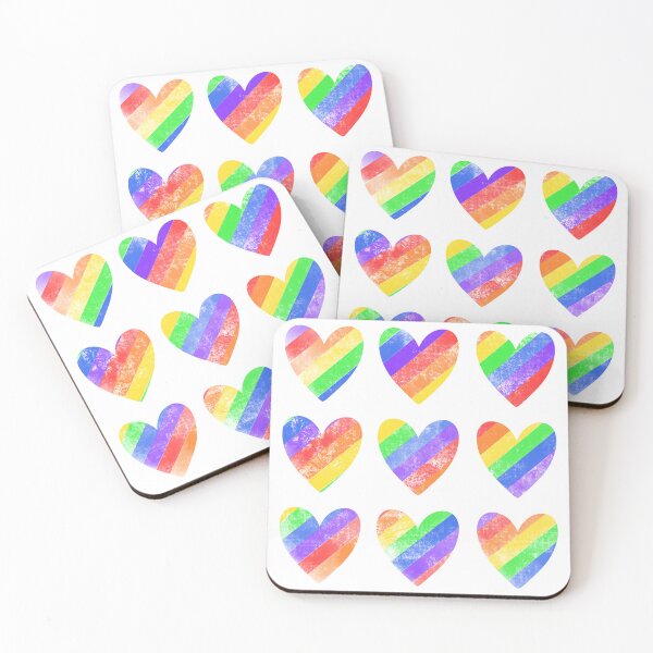Item preview, Pride Rainbow Hearts designed and sold by haleyeahdesign.