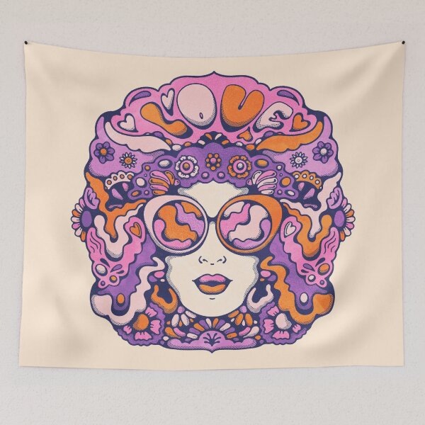 Item preview, Love Vibes Retro Portrait designed and sold by Livelyscout.