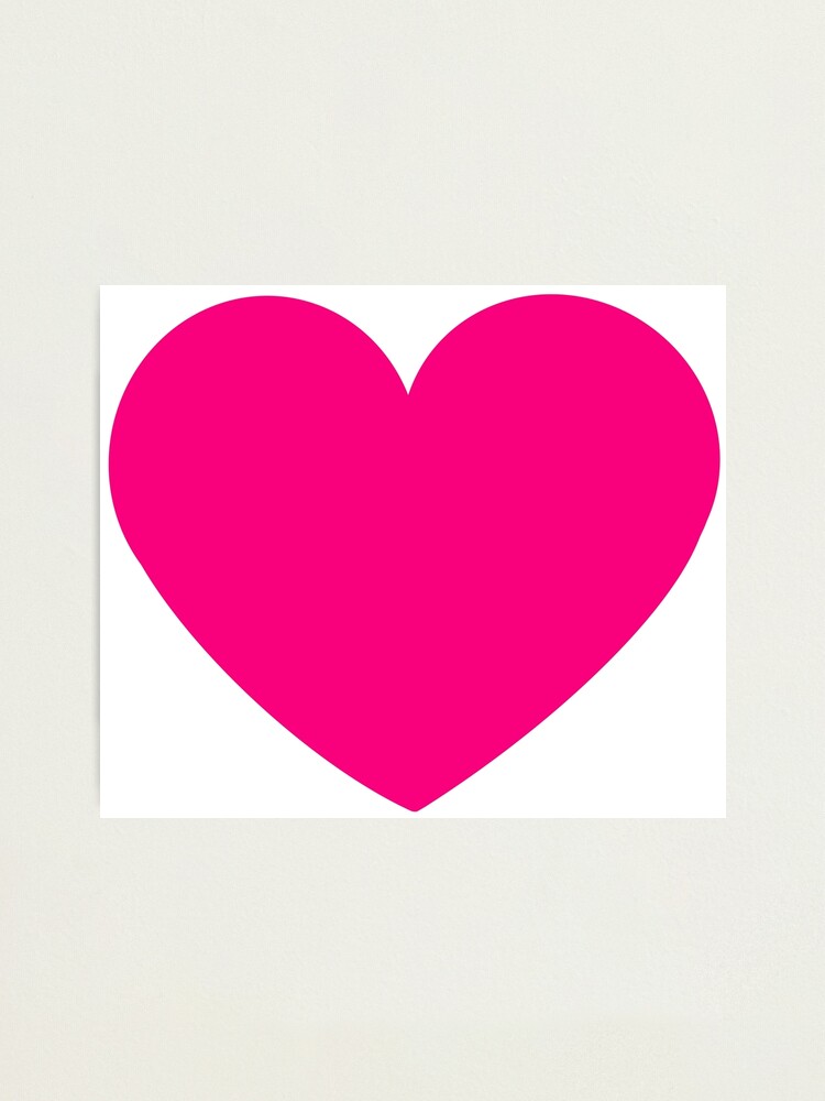 Hot Pink Heart Photographic Print for Sale by Isla's Designs