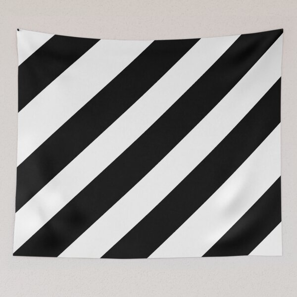 Item preview, Black and White Diagonal Stripes designed and sold by AliCatOriginals.