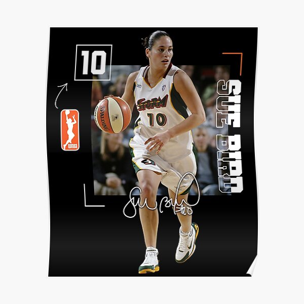 Póster «Sue Bird Legend Baloncesto 3000 Asistencias Signature Vintage
