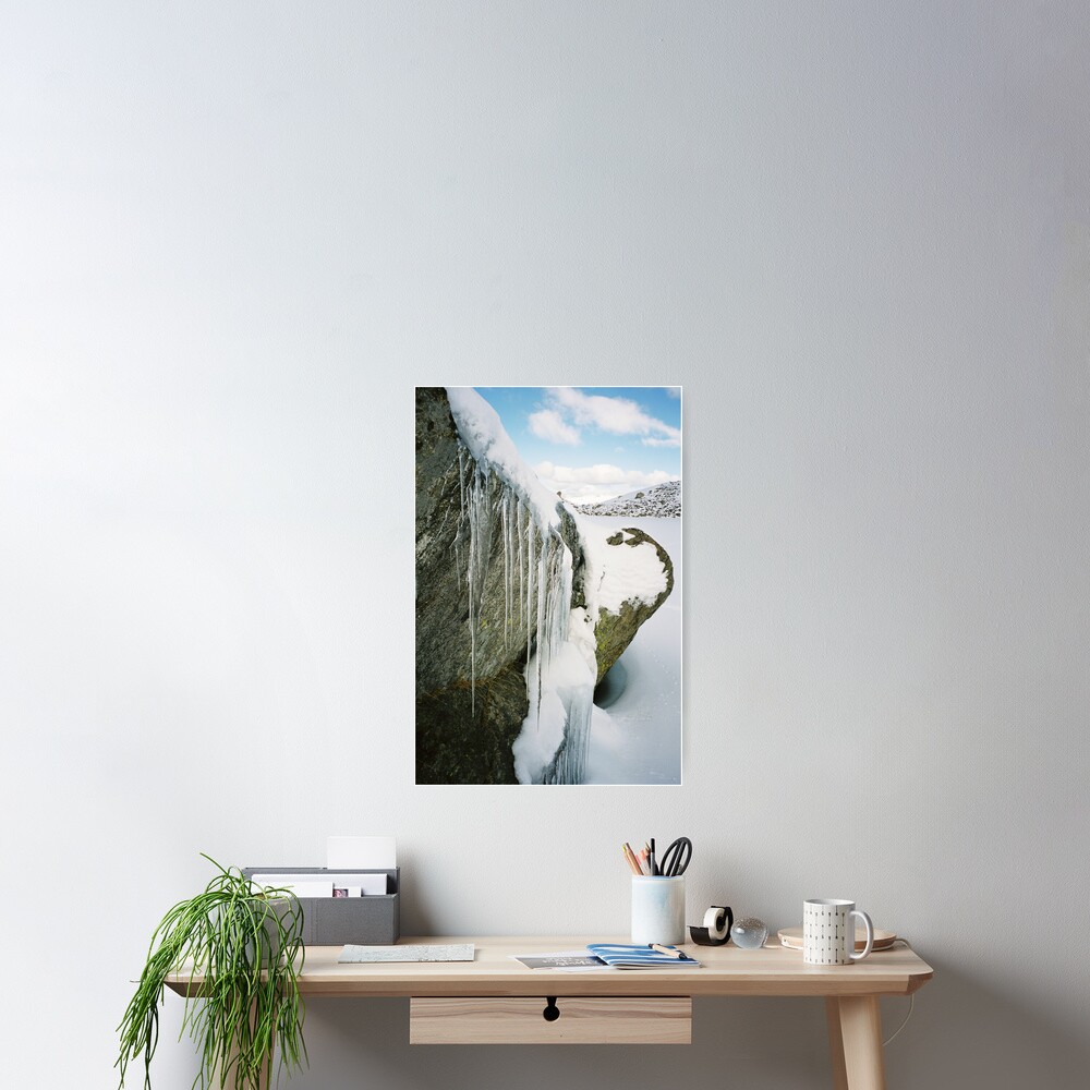Icicles - Blue Lake Poster