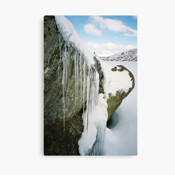 Icicles - Blue Lake Canvas Print