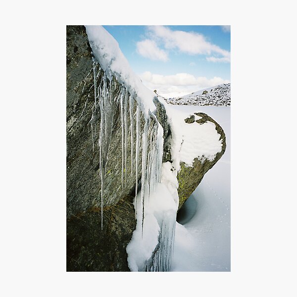 Icicles - Blue Lake Photographic Print