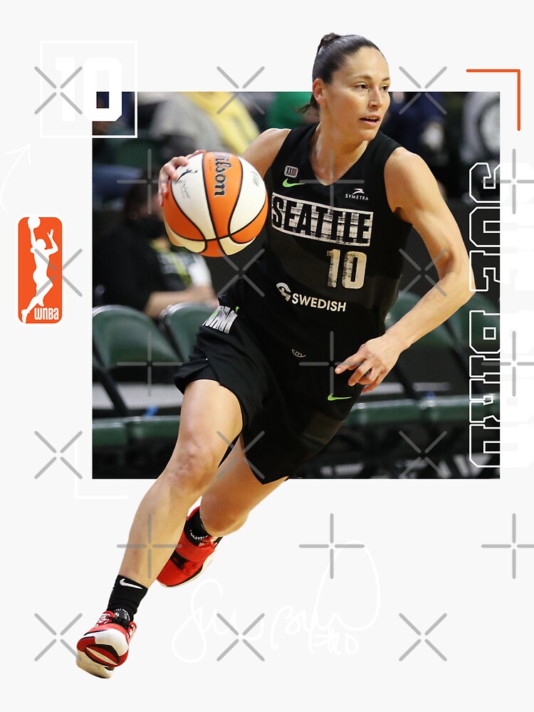 Pegatina «Sue Bird Legend Baloncesto 3000 Asistencias Signature Retro