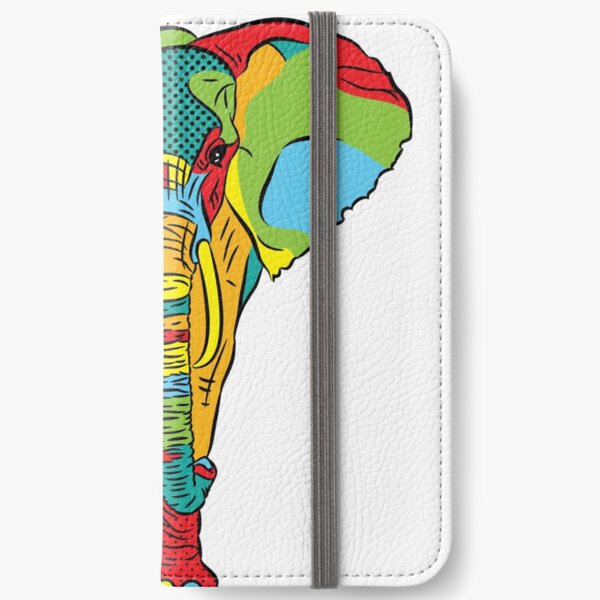 Pop Style Elephant Print iPhone Wallet