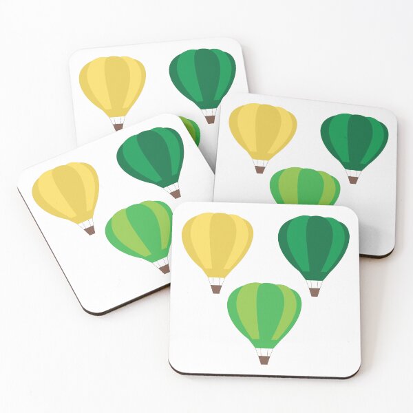 Item preview, Hot Air Balloons (Yellow and Green) designed and sold by Arianna Khalil.