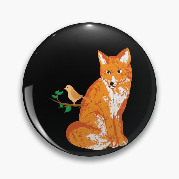 Artikelvorschau, Orange Fuchs und Vogel entworfen und verkauft von Sam Artist.