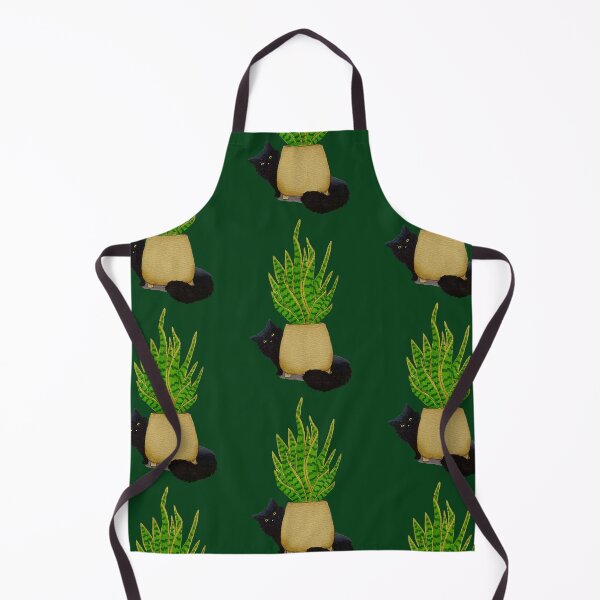 Item preview, Snake Plant and Black Cat Illustration designed and sold by NikaIllustrates.