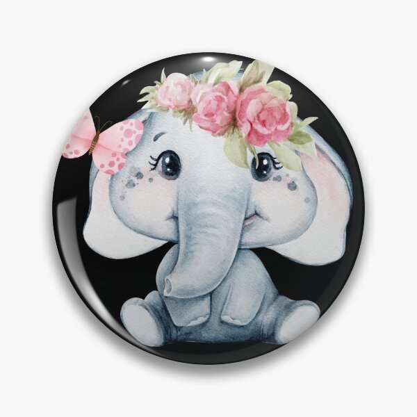 Item preview, Cute Elephant with a butterfly  designed and sold by Sam Artist.