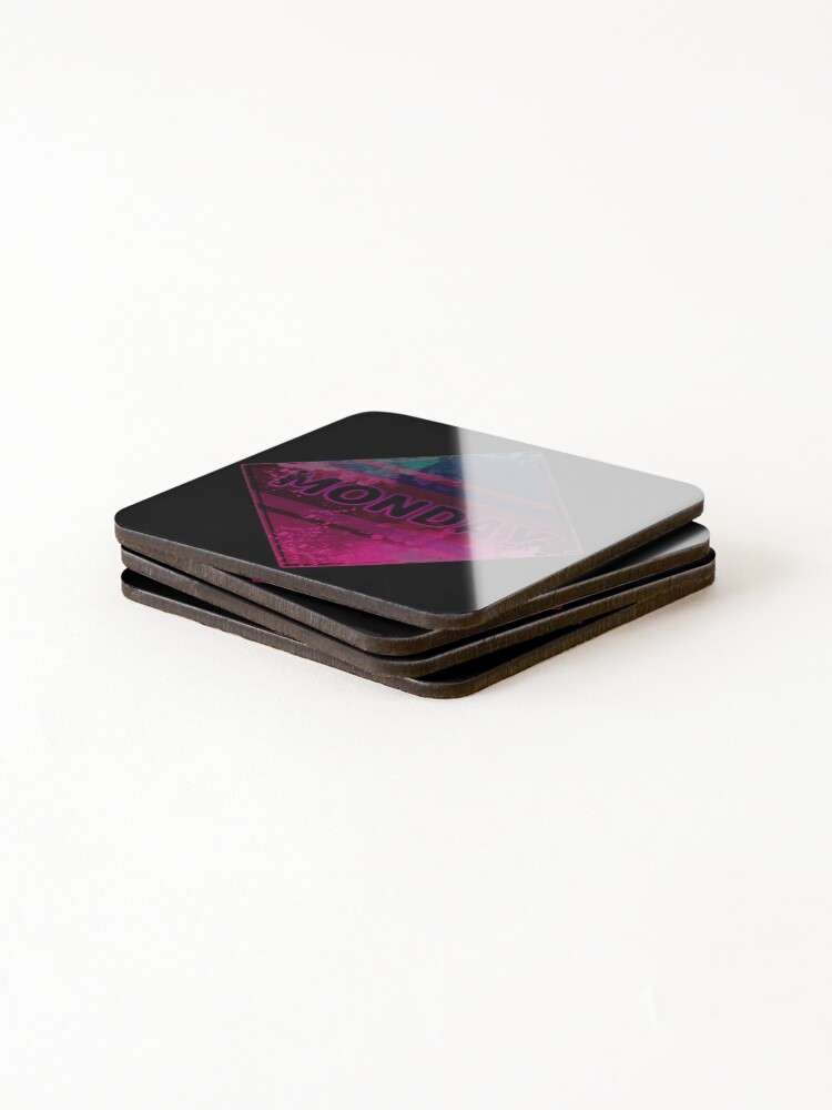 Thumbnail 4 of 5, Coasters (Set of 4), Electric Inverted Monday designed and sold by Parallel-Shore.