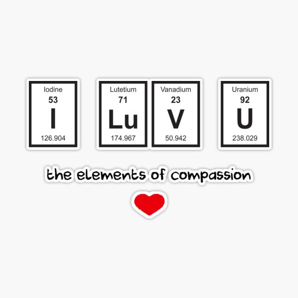  I Lv U - I Love You Periodic Table Elements Men's T-Shirt :  Clothing, Shoes & Jewelry