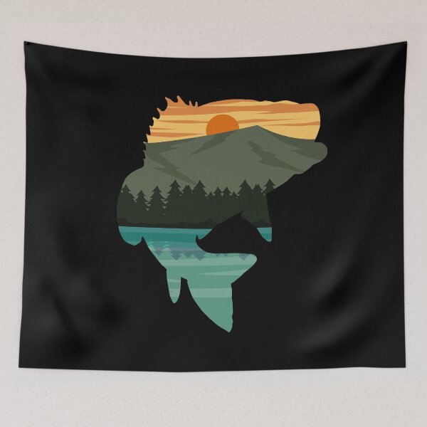 Item preview, Fishing Lover Nature Landscape Bass Fisherman Outdoors designed and sold by MintedFresh.
