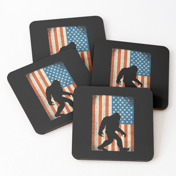 Item preview, Bigfoot Sasquatch I Believe Tshirt Patriot American Flag USA designed and sold by Evrard122344.