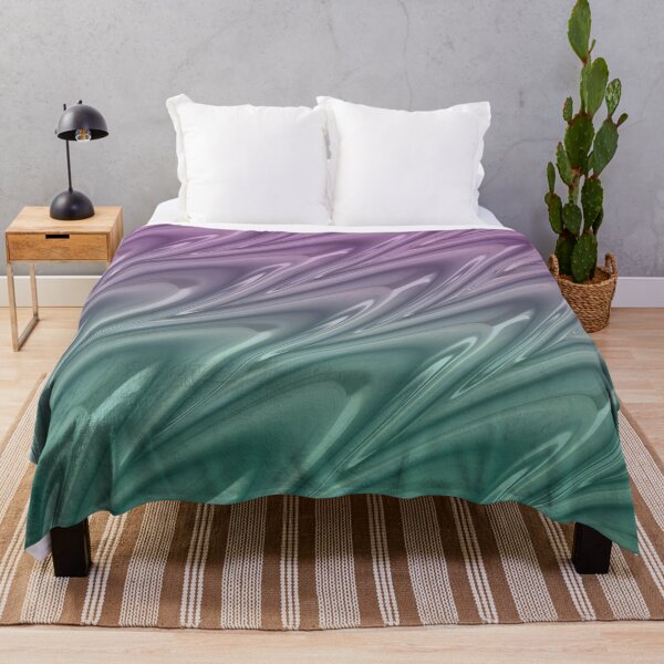 Aperçu de l'œuvre Motif arqué abstrait brillant avec une superposition de teinture dégradée dégradé vert violet subtil créée et vendue par AliCatOriginals.