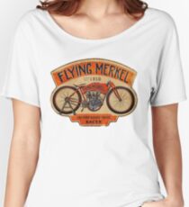 Flying Merkel Vintage Logo Women's Relaxed Fit T-Shirt