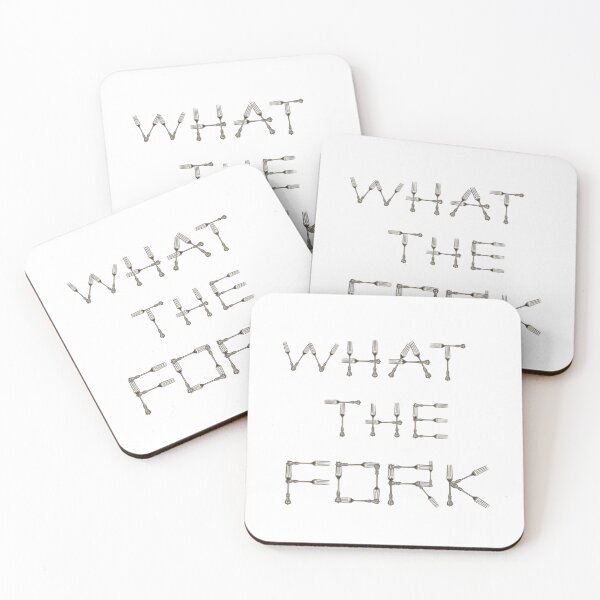 Item preview, WHAT THE FORK design using fork images to create letters  designed and sold by AliCatOriginals.