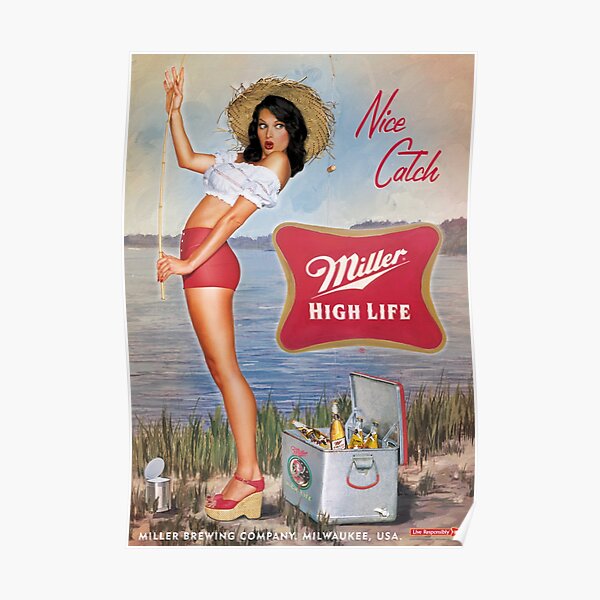 Millers High Life Bevereges Poster Poster