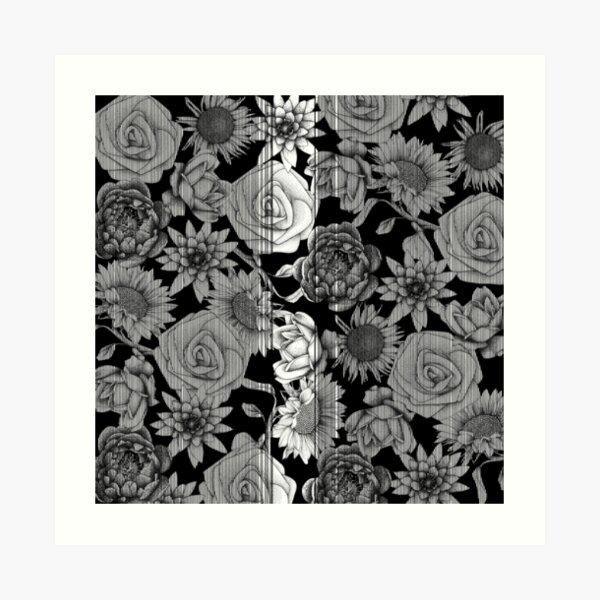&ldquo;Monochromatic flowers&rdquo; Art Print for Sale by Surrealist1 | Redbubble