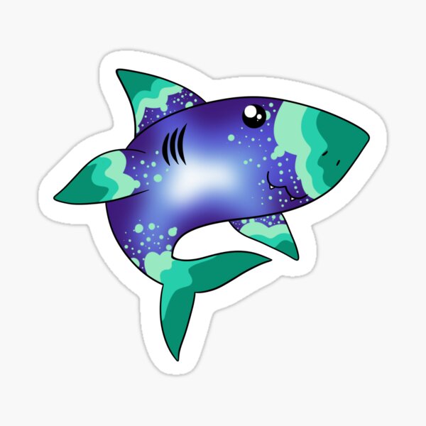 Ocean Shark Sticker For Sale By Ispwinklez Redbubble