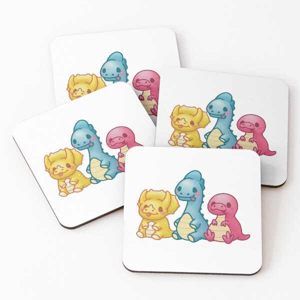 Item preview, Cute Dinosaurs collection red blue yellow designed and sold by mil-creates.
