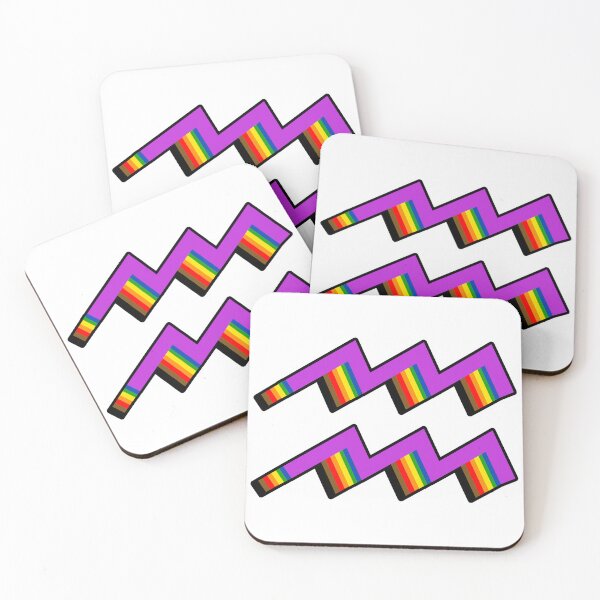 Item preview, zodiac pride: aquarius (rainbow flag) designed and sold by vdoes.