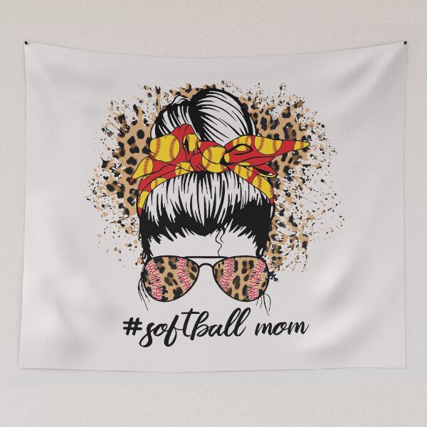 Item preview, #MomLife Mom Life Rosie the Riveter Fastpitch Softball designed and sold by 99Fastpitch.