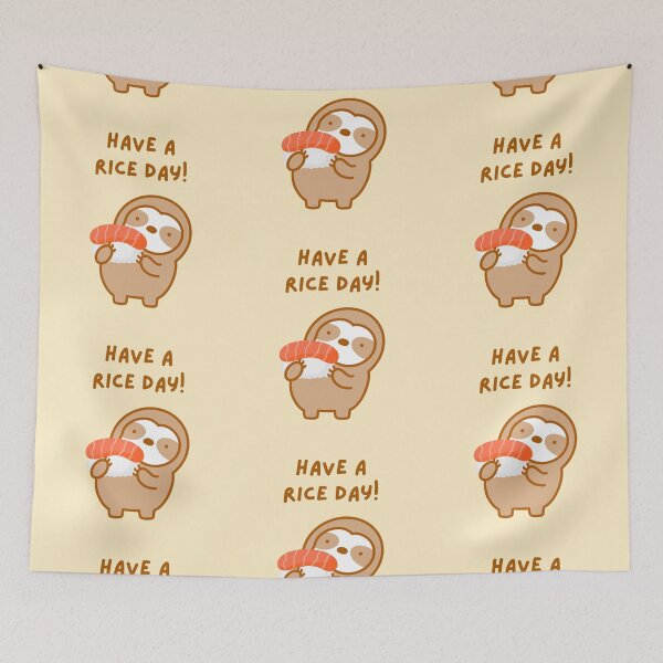 Item preview, Have A Rice Day Sushi Sloth  designed and sold by theslothinme.