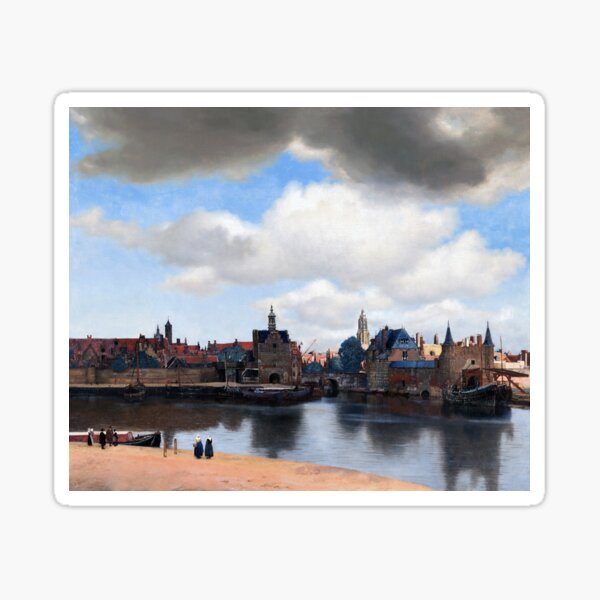 Johannes Vermeer’s View of Delft (ca. 1660–1661) famous painting Sticker
