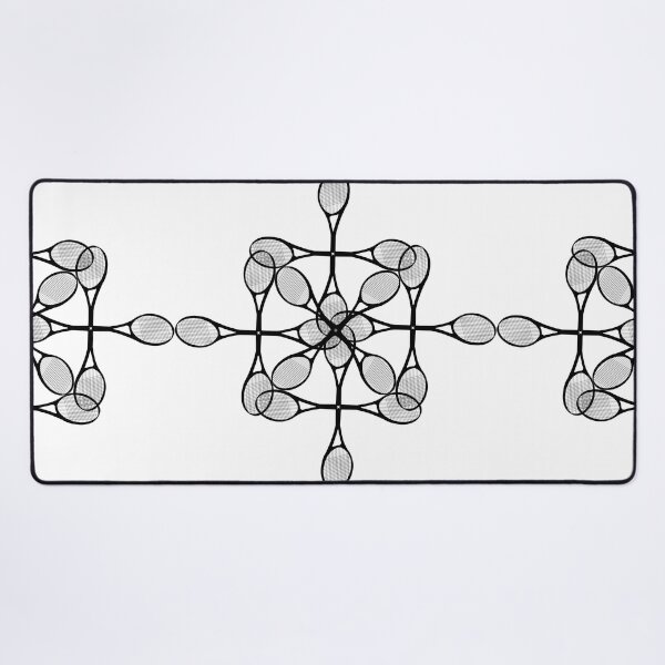 Item preview, Tennis Racket Pattern - Black and White designed and sold by JoanNinjaHen.
